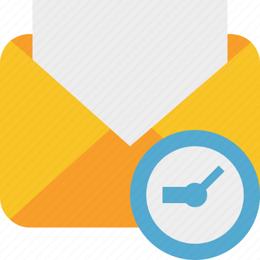 Clock, communication, email, letter, mail, message, read icon - Download on Iconfinder