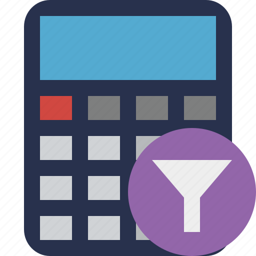 Calculator, filter, accounting, calculate, finance, math icon - Download on Iconfinder