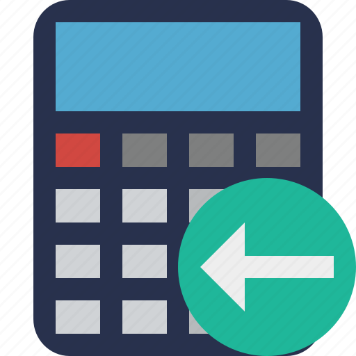 Calculator, previous, accounting, calculate, finance, math icon - Download on Iconfinder