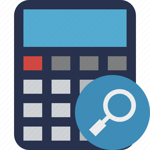 Calculator, search, accounting, calculate, finance, math icon - Download on Iconfinder