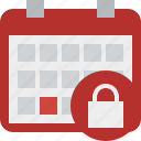 calendar, lock, date, day, event, month, schedule