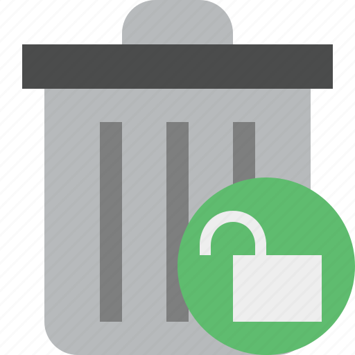 Delete, unlock, garbage, remove, trash icon - Download on Iconfinder