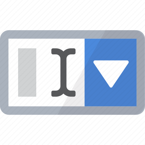 Box, combo, control, text zone, caret icon - Download on Iconfinder