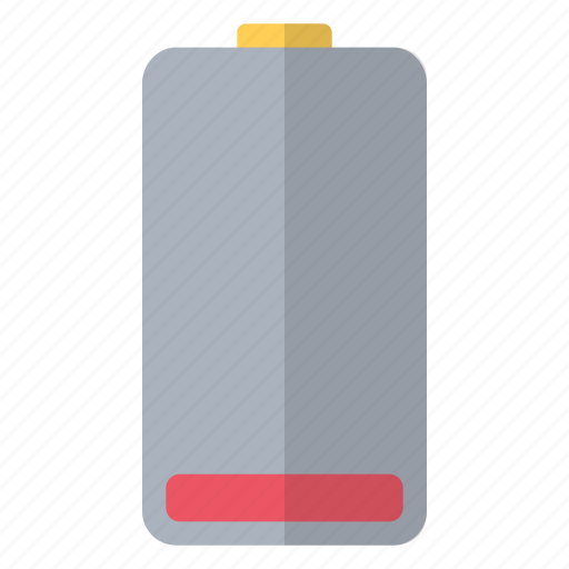 Battery, charge, hardware, power, red, tenth icon - Download on Iconfinder