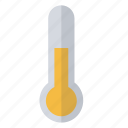 hardware, indicator, medium, network, temperature, thermometer, yellow