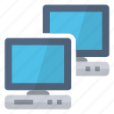 computers, connected, connection, hardware, lan, monitors, network
