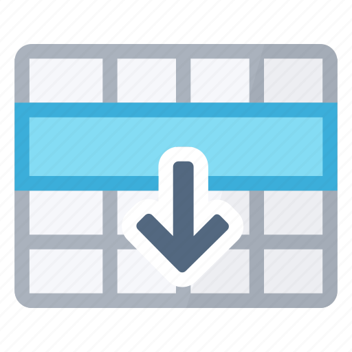 Cells, down, row icon - Download on Iconfinder on Iconfinder