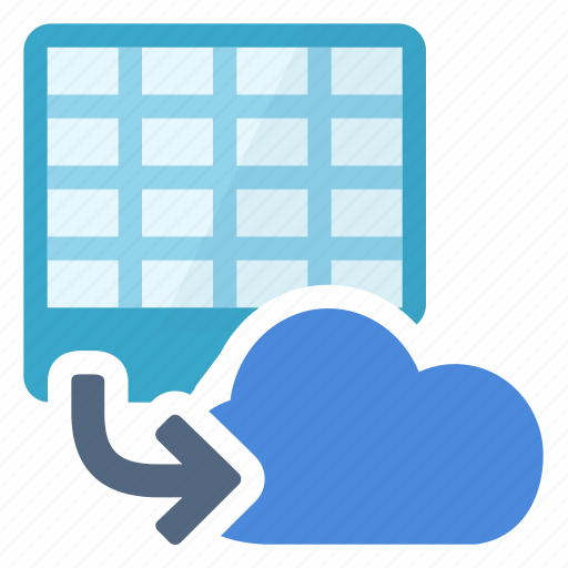 Cloud, export, spreadsheet icon - Download on Iconfinder