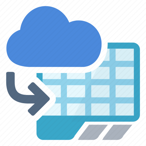 Cloud, document, import, spreadsheet icon - Download on Iconfinder