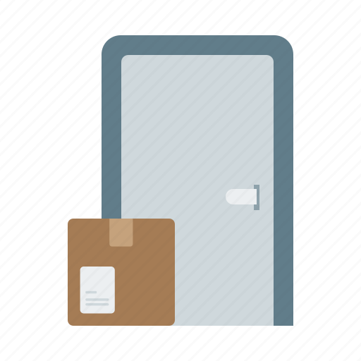 Box, carton, delivery, door, logistic, shipping icon - Download on Iconfinder