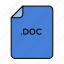doc, document, office, word, extension, file, file type 