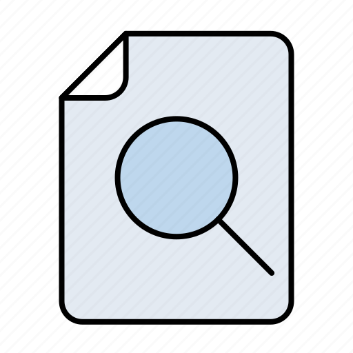 Lens, search, zoom, find, magnifier, magnifying, paper icon - Download on Iconfinder