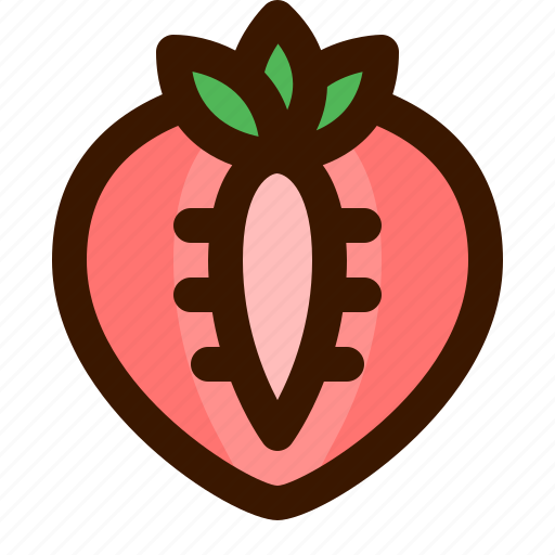 Fruits, slice, strawberry, food, fruit, healthy, sweet icon - Download on Iconfinder