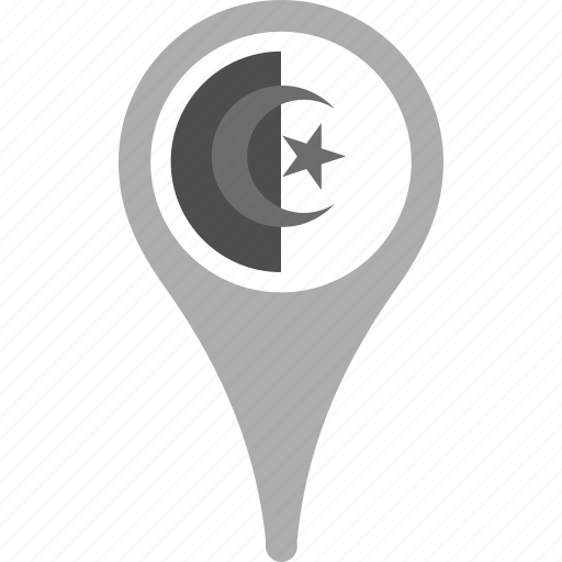 Algeria, country, county, flag, map, national, pin icon - Download on Iconfinder