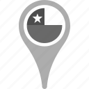 chile, country, county, flag, map, national, pin