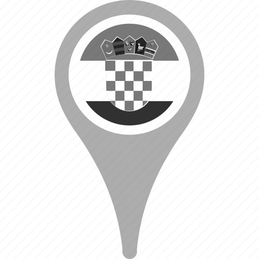 Country, county, croatia, flag, map, national, pin icon - Download on Iconfinder