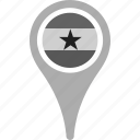 country, county, flag, ghana, map, national, pin