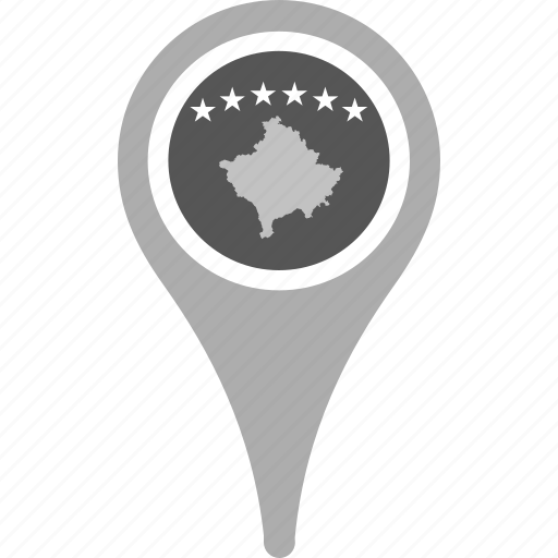 Country, county, flag, kosovo, map, national, pin icon - Download on Iconfinder