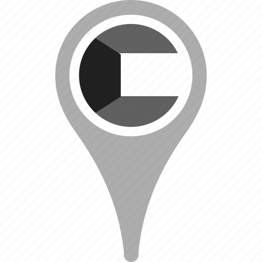 Country, county, flag, kuwait, map, national, pin icon - Download on Iconfinder