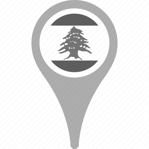 Country, county, flag, lebanon, map, national, pin icon - Download on Iconfinder