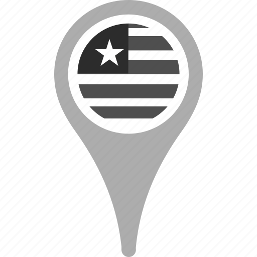 Country, county, flag, liberia, map, national, pin icon - Download on Iconfinder