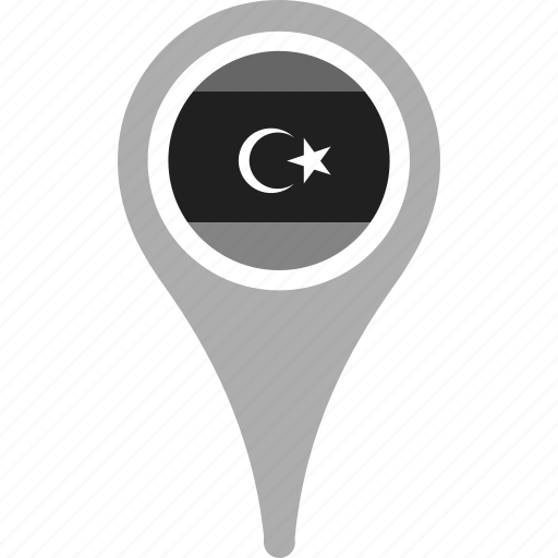 Country, county, flag, libya, map, national, pin icon - Download on Iconfinder