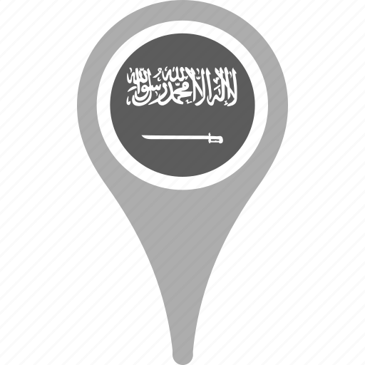 Country, county, flag, map, national, pin, saudi ×arabia icon - Download on Iconfinder