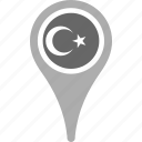 country, county, flag, map, national, pin, turkey