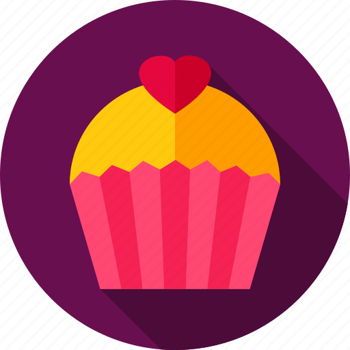 Cake, cupcake, food, heart, love, sweet icon - Download on Iconfinder