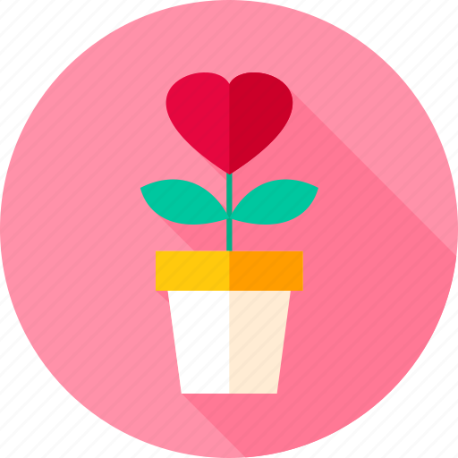 Flower, flower pot, garden, heart, pot, valentine icon - Download on Iconfinder
