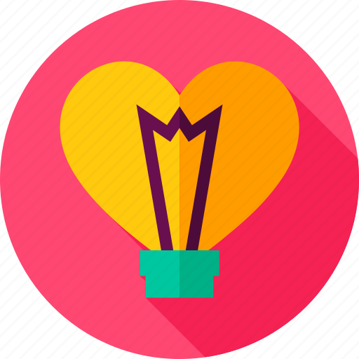 Bulb, heart, lamp, light, love icon - Download on Iconfinder