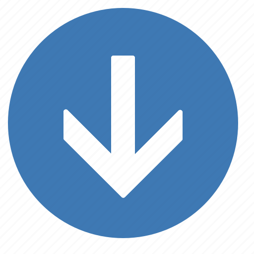 Arrow, down, direction, location, move, navigation, gps icon - Download on Iconfinder