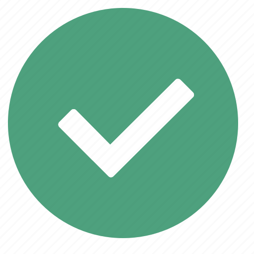 Green double checking icon, double tick, check mark. Flat done