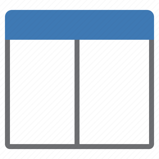 Arrange, columns, horizontal, two, window icon - Download on Iconfinder