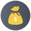 currency, dollar bag, finance, financial stack, hardcash, money bag 