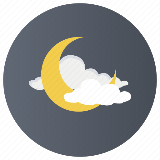 Cloudy weather, forecast, night time, overcast, partly cloudy night icon - Download on Iconfinder