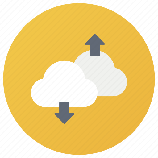 Cloud computing, cloud data exchange, data download, data exchange, data transfer icon - Download on Iconfinder
