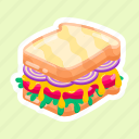vegetable sandwich, sandwich, toastie, sarnie, lunch sandwich
