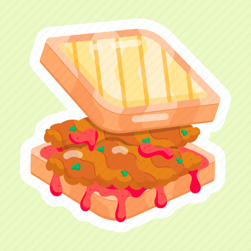Chicken sandwich, grilled sandwich, toastie, sarnie, sandwich icon - Download on Iconfinder