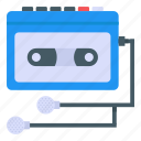 cassette recorder, tape player, cassette player, old player, music cassette 
