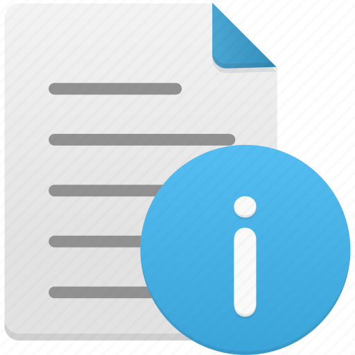 File, info, document, documents, files, information, text icon - Download on Iconfinder