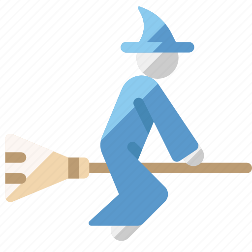 Witch, sorcerer, wizard, magic, myth, broomstick, broom icon - Download on Iconfinder