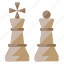 chess pieces, chess, pieces, king, queen, board game 