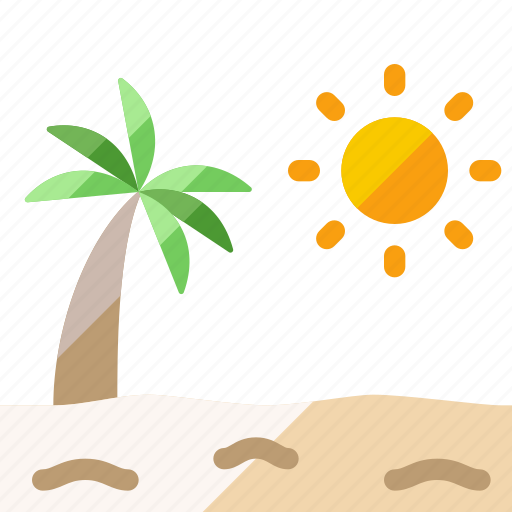 Beach, palm, tree, sun, recreation, holiday, summer icon - Download on Iconfinder