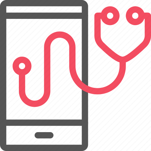 Health, healthcare, mobile, phone, stethoscope icon - Download on Iconfinder