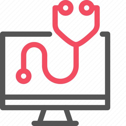 Computer, health, healthcare, online, stethoscope icon - Download on Iconfinder