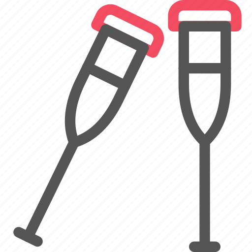 Crutch, crutches, dissability, health, medical icon - Download on Iconfinder