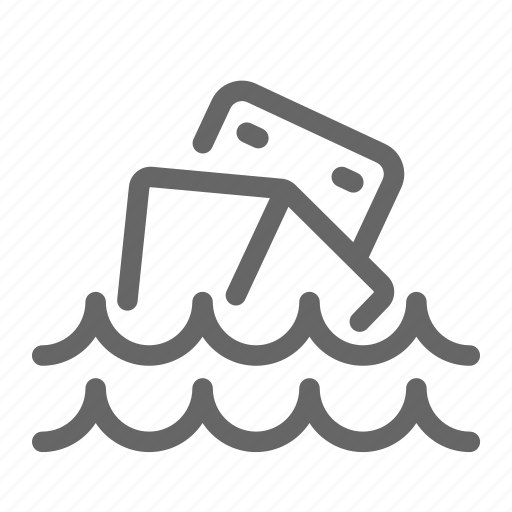 Disaster, flood, flooding, insurance, inundation, rain, ship icon - Download on Iconfinder