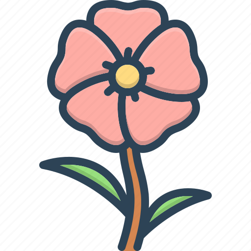 Alcea rosea, althaea, blooming, botanical, flower, hollyhock, malvaceae icon - Download on Iconfinder