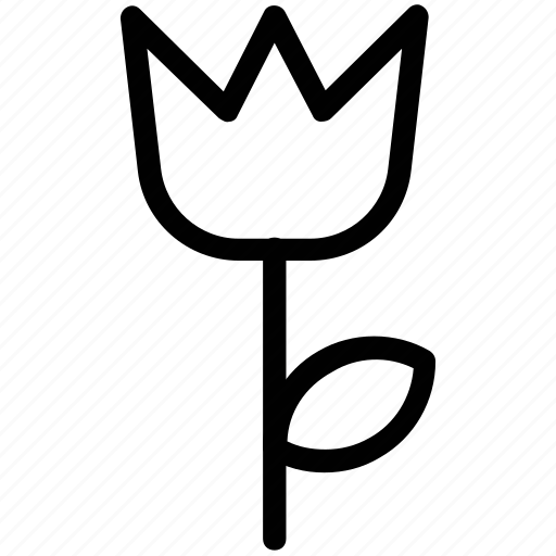 Flower, tulip, tulip on stem, tulip stem, tulip with stem icon - Download on Iconfinder